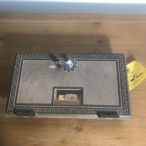 Vintage 11” x 6.25” post office door glass window No 458